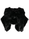 Comme Des Garcons Fur-design cropped blouse