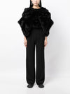 Comme Des Garcons Fur-design cropped blouse