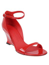 Ferragamo leather wedge sandals with open toe