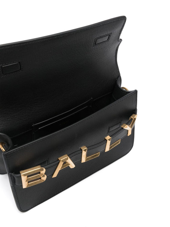 Bally logo-lettering leather bag