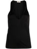 Saint Laurent plunging satin tank top