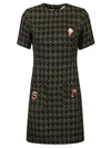 5Progress Houndstooth wool blend short dress