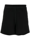 Ganni logo-patch shorts