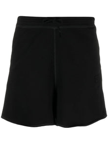  Ganni logo-patch shorts