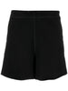 Ganni logo-patch shorts