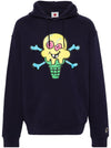 Icecream Cones&Bones printed hoodie
