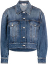 Alexander McQueen Cropped denim jacket