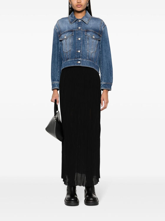 Alexander McQueen Cropped denim jacket