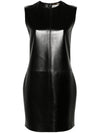 Saint Laurent Sleeveless Leather Minidress