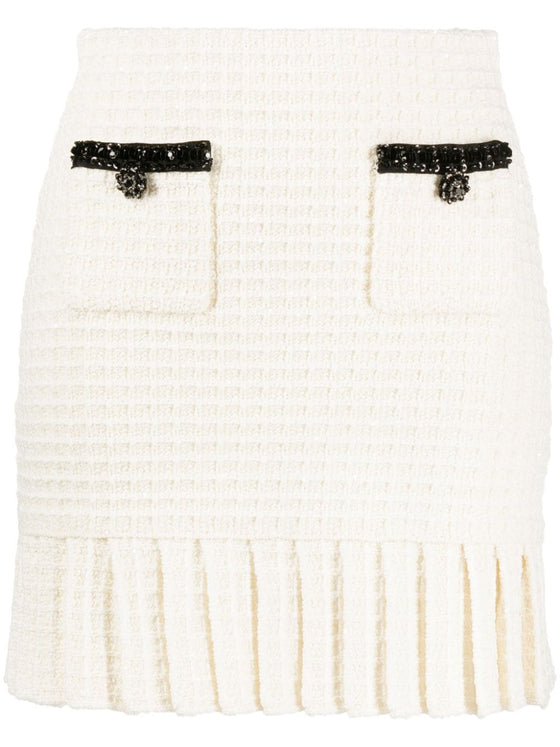 Self-Portrait Waffle-knit mini skirt