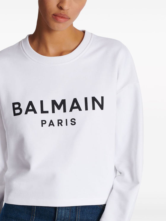 Balmain Logo-print cotton sweatshirt