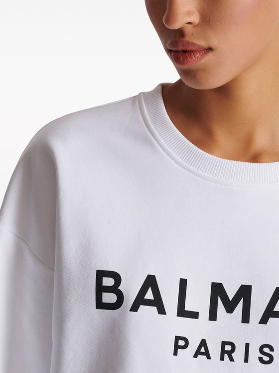 Balmain Logo-print cotton sweatshirt