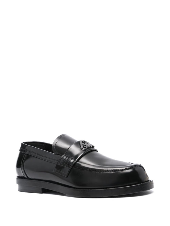 Alexander McQueen logo-plaque Leather Loafers