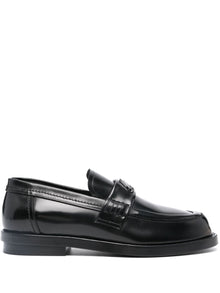  Alexander McQueen logo-plaque Leather Loafers