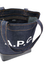A.P.C. logo print denim tote