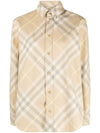 Burberry check motif shirt