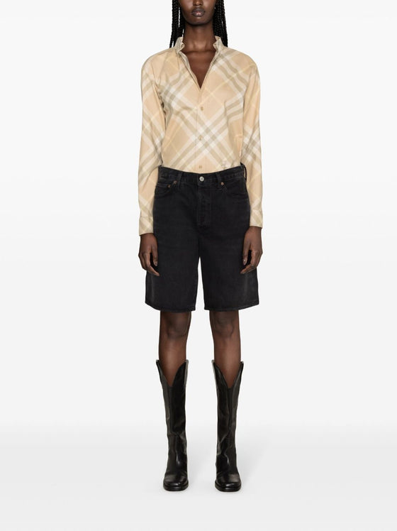 Burberry check motif shirt