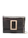 Boyy Buckle travel case croco embossed leather clutch bag