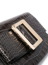 Boyy Buckle travel case croco embossed leather clutch bag