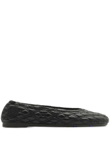  Burberry leather sadler ballerinas