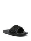 Jimmy Choo Fitz Slides Sandals with Embossed Logo