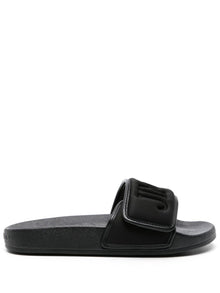  Jimmy Choo Fitz Slides Sandals with Embossed Logo