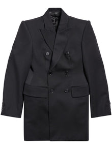 Balenciaga Hourglass Virgin Wool Double-breasted Blazer