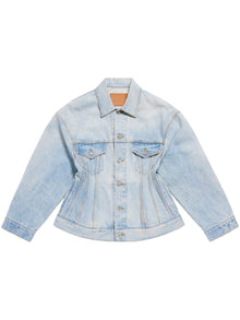  Balenciaga Hourglass silhouette denim jacket