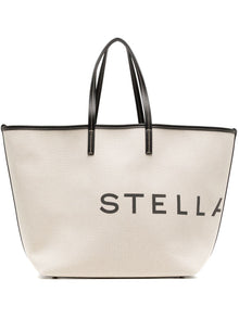  Stella McCartney Logo canvas tote bag
