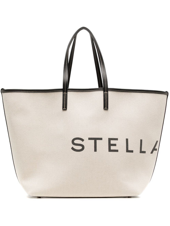 Stella McCartney Logo canvas tote bag