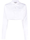 Coperni Cropped cotton shirt