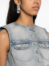 Courreges Pre Denim cropped vest