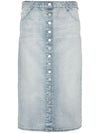 Courreges Pre Denim midi skirt