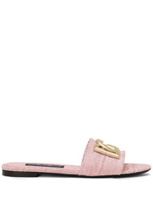  Dolce & Gabbana DG Logo Slide Sandals