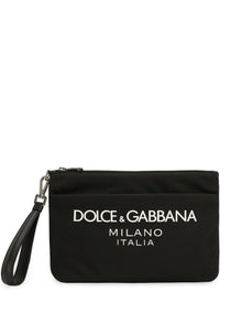  Dolce & Gabbana Nylon pouch with rubberized logo