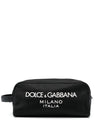Dolce & Gabbana Nylon toiletry bag with rubberized logo