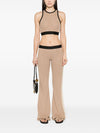 Palm Angels Logo tape knitted trousers