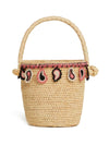 Alanui paisley-appliqué raffia basket bag