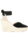 Manebí Manebi Hamptons Suede Heart-Shaped Wedge Espadrilles