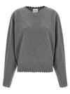 Nude Fringed Hem Sweater