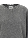Nude Fringed Hem Sweater
