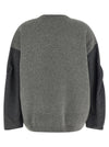 Nude Two-tone Sleeve Sweater