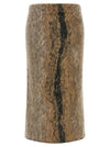 Nude Wool And Alpaca Skirt