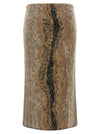 Nude Wool And Alpaca Skirt