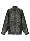 Nude Bouclé Bomber Jacket