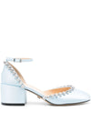 Mach & Mach PRE Mach & Mach Audrey Satin Crystal Embellished Pumps