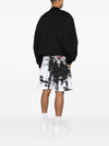 Alexander McQueen paint-splatter cotton shorts