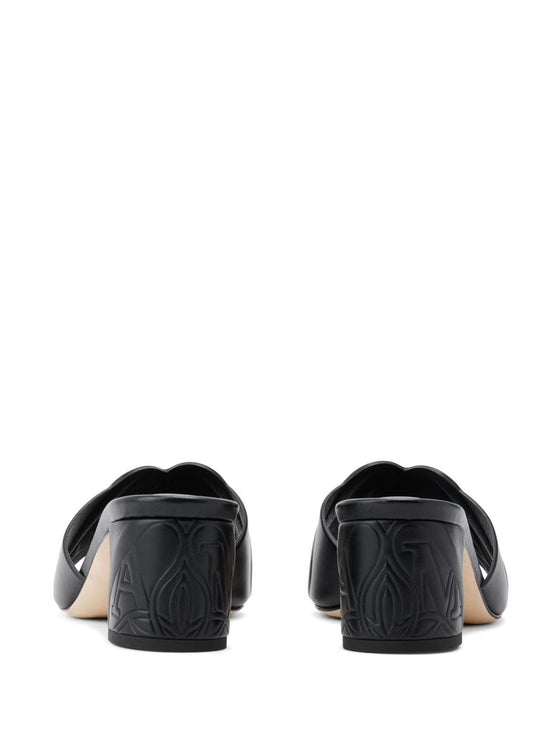 Alexander McQueen seal leather mules