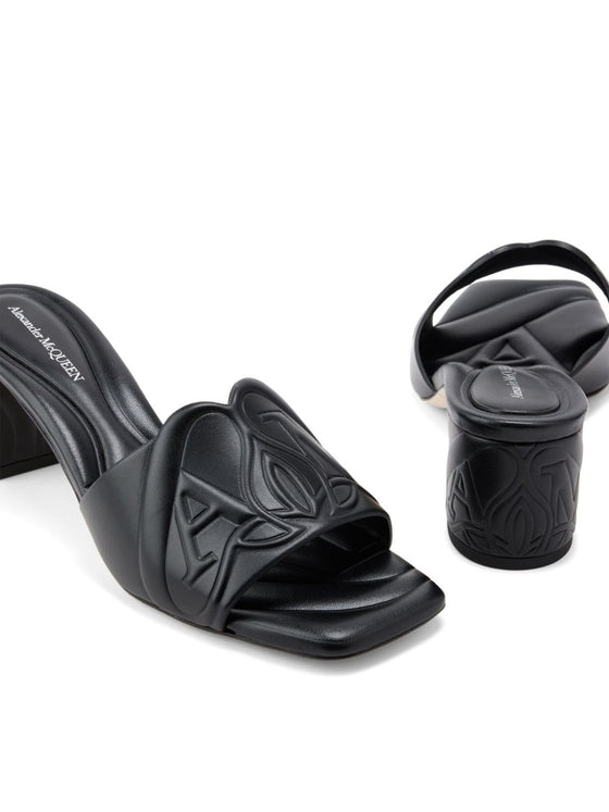 Alexander McQueen seal leather mules