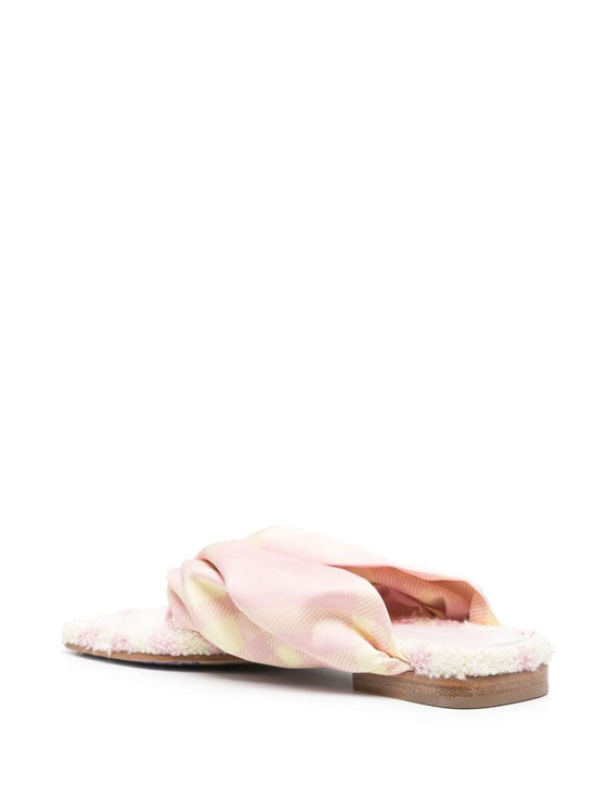 Burberry check thong sandals